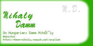 mihaly damm business card